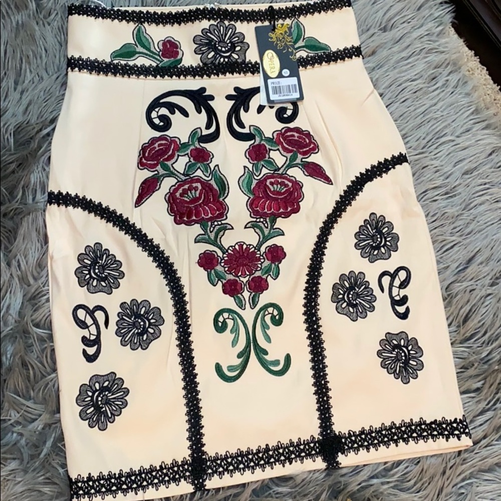Embroidered skirt!